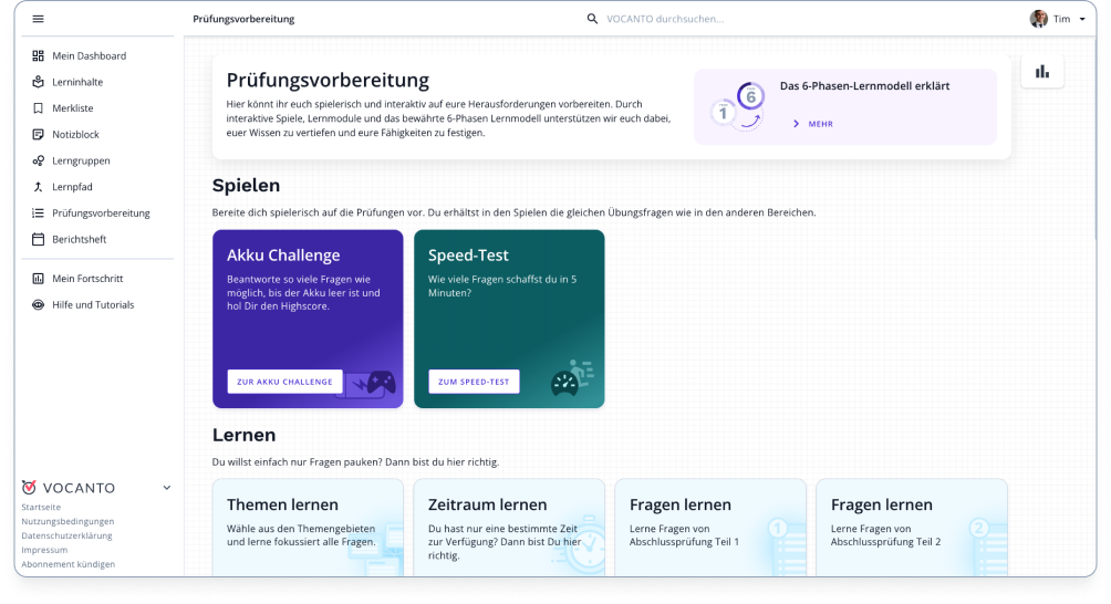 Prüfungsvorbereitung